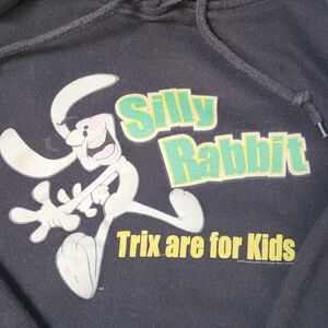 Trix 2005 Silly Rabbit General Mills Cereal Hoodie Black Size XXL‎